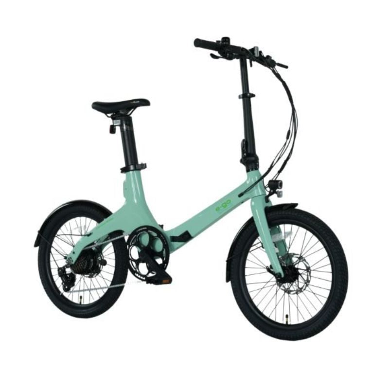E-Go CarbonStep Step-Through Carbon-Fibre Folding Electric Bike 250W - Charge & Glide
