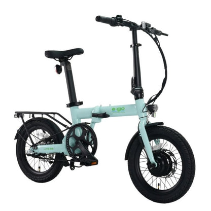 E-Go Lite 3S Belt-Drive Folding Commuter Electric Bike 250W - Charge & Glide