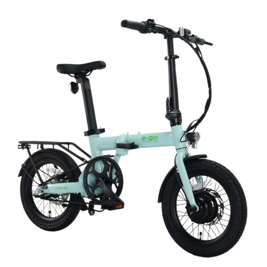E-Go Lite 3S Belt-Drive Folding Commuter Electric Bike 250W - Charge & Glide