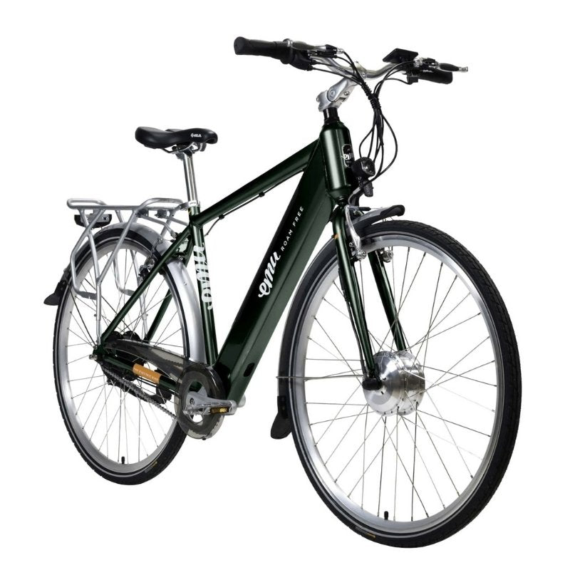 EMU CLASSIC MK3 CROSSBAR ELECTRIC BIKE 250W RACING GREEN - Charge & Glide