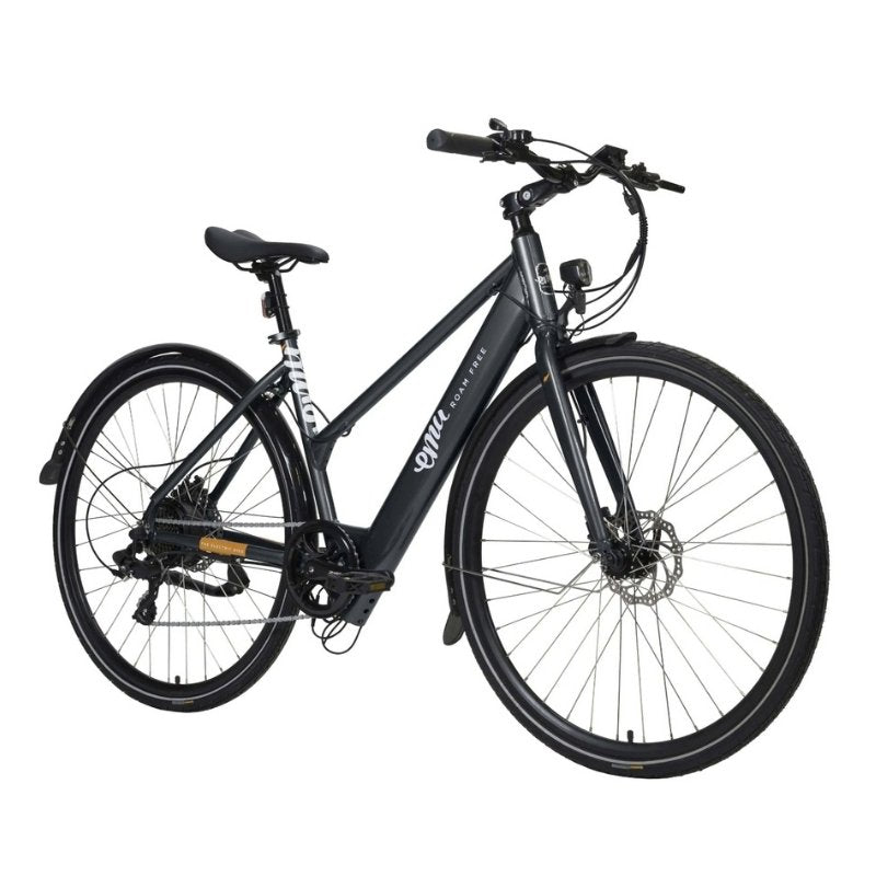 EMU EVO UNISEX STEP-THROUGH HYBRID ELECTRIC BIKE 250W GREY - Charge & Glide