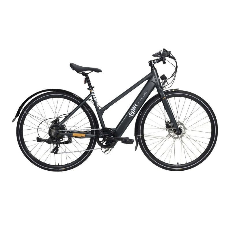 EMU EVO UNISEX STEP-THROUGH HYBRID ELECTRIC BIKE 250W GREY - Charge & Glide