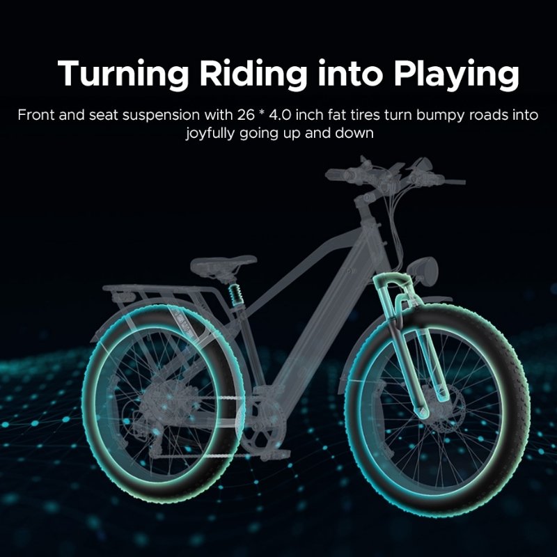 ENGWE E26 ALL TERRAIN FAT TYRE ELECTRIC BIKE 250W - Charge & Glide