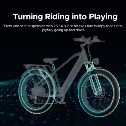 ENGWE E26 ST STEP-THROUGH ALL TERRAIN FAT TYRE ELECTRIC BIKE 250W - Charge & Glide