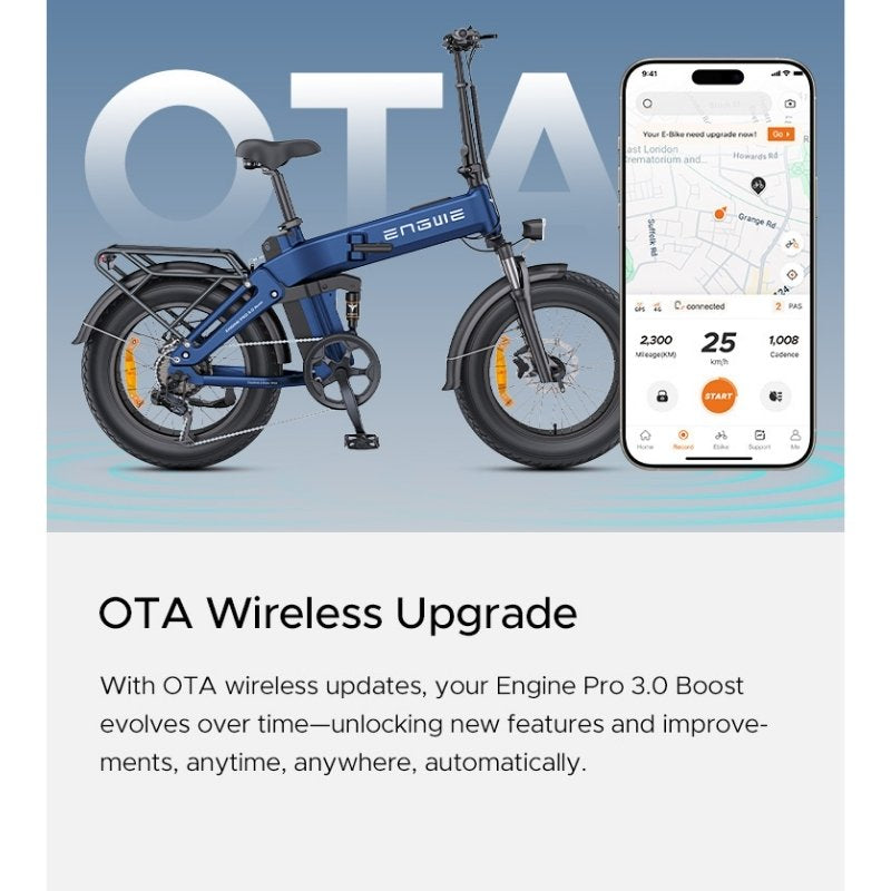 ENGWE Engine Pro 3.0 Boost Folding Full-Suspension Fat-Tyre Electric Bike - 250W