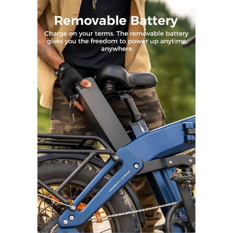 ENGWE Engine Pro 3.0 Boost Folding Full-Suspension Fat-Tyre Electric Bike - 250W