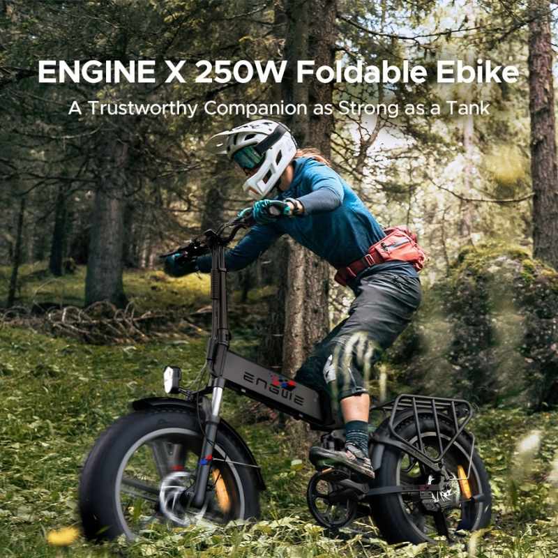 ENGWE ENGINE X FOLDING FAT TYRE ELECTRIC BIKE 250W - Charge & Glide