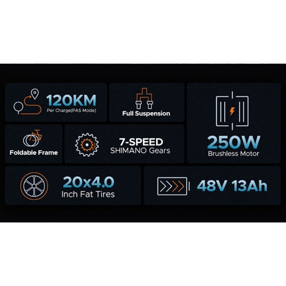 ENGWE ENGINE X FOLDING FAT TYRE ELECTRIC BIKE 250W - Charge & Glide