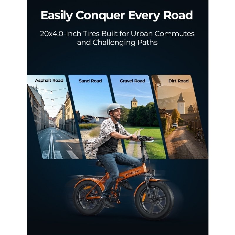 ENGWE EP-2 Boost Folding Fat-Tyre Electric Bike - 250W