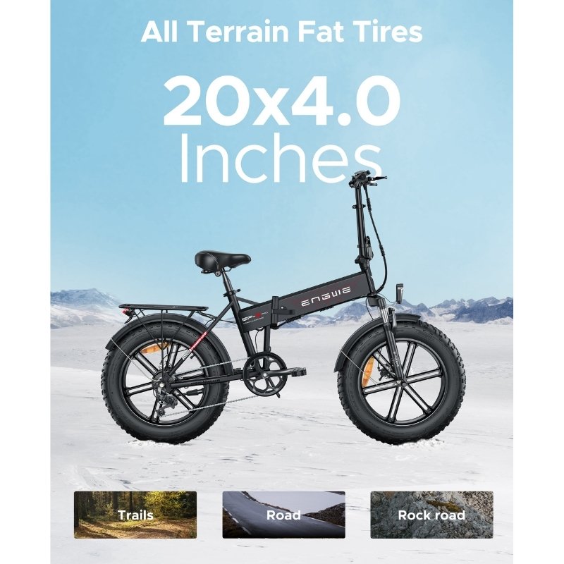 ENGWE EP-2 PRO FOLDING ALL-TERRAIN FAT-TYRE ELECTRIC BIKE - 250W - Charge & Glide