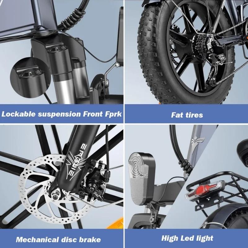 ENGWE EP-2 PRO FOLDING ALL-TERRAIN FAT-TYRE ELECTRIC BIKE - 250W - Charge & Glide