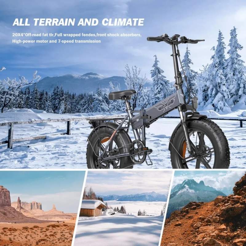 ENGWE EP-2 PRO FOLDING ALL-TERRAIN FAT-TYRE ELECTRIC BIKE - 250W - Charge & Glide