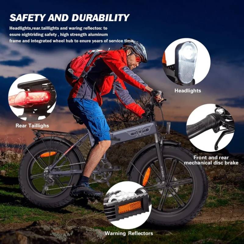 ENGWE EP-2 PRO FOLDING ALL-TERRAIN FAT-TYRE ELECTRIC BIKE - 250W - Charge & Glide
