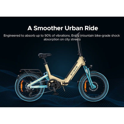 ENGWE L20 3.0 PRO MID-DRIVE FULL SUSPENSION FOLDING ELECTRIC BIKE 250W | 160KM LONG RANGE 100NM TORQUE - Charge & Glide