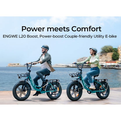 ENGWE L20 BOOST STEP THROUGH FAT TYRE CARGO ELECTRIC BIKE 250W - Charge & Glide
