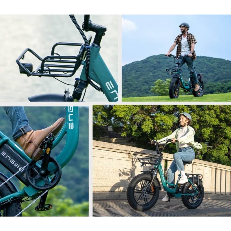 ENGWE L20 BOOST STEP THROUGH FAT TYRE CARGO ELECTRIC BIKE 250W - Charge & Glide