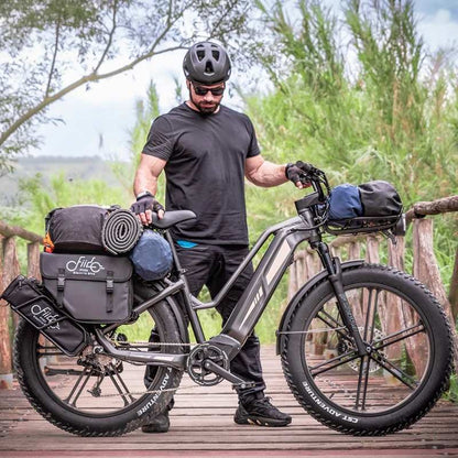 FIIDO TITAN FAT-TYRE TOURING LONG-RANGE ELECTRIC BIKE - 250W - Charge & Glide