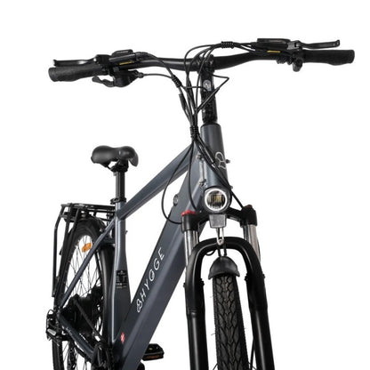 HYGGE AARHUS CITY ELECTRIC BIKE 250W | 80KM RANGE, SHIMANO 8-SPEED, GRAPHITE GREY - Charge & Glide
