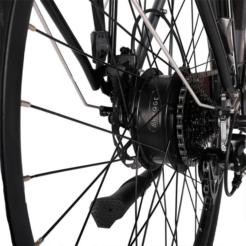 HYGGE AARHUS CITY ELECTRIC BIKE - 250W, 80KM RANGE, SHIMANO 8-SPEED, GRAPHITE GREY - Charge & Glide