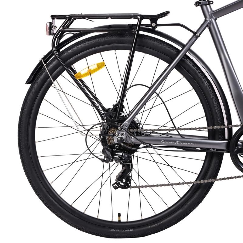 HYGGE AARHUS CITY ELECTRIC BIKE - 250W, 80KM RANGE, SHIMANO 8-SPEED, GRAPHITE GREY - Charge & Glide