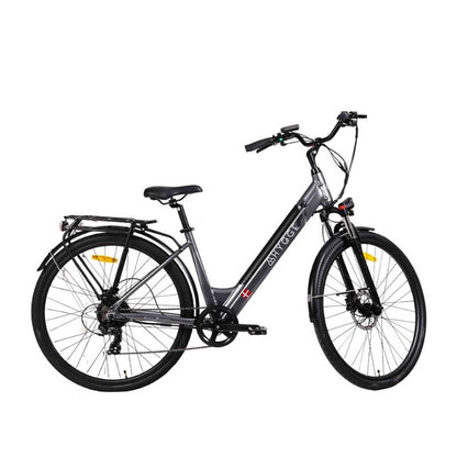 HYGGE AARHUS STEP CITY ELECTRIC BIKE 250W | 80KM RANGE, SHIMANO 8-SPEED, GRAPHITE GREY - Charge & Glide