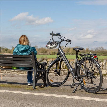 HYGGE AARHUS STEP CITY ELECTRIC BIKE - 250W, 80KM RANGE, SHIMANO 8-SPEED, GRAPHITE GREY - Charge & Glide