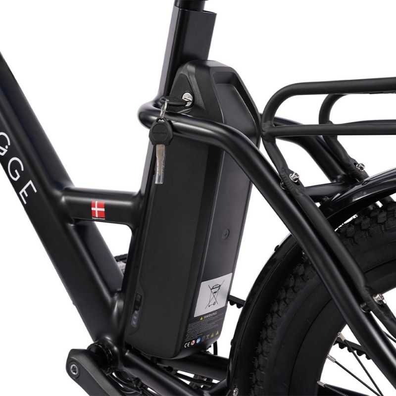 Hygge Herlev Auto Lightweight City Electric Bike 250W Charcoal Black  - Charge & Glide