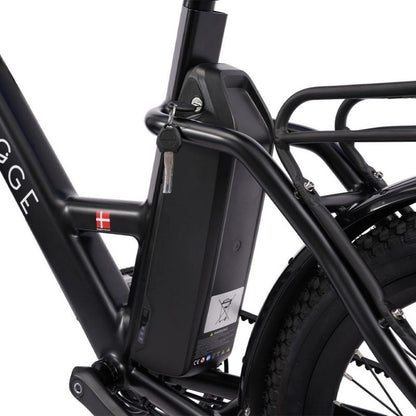 Hygge Herlev Auto Lightweight City Electric Bike 250W Charcoal Black  - Charge & Glide