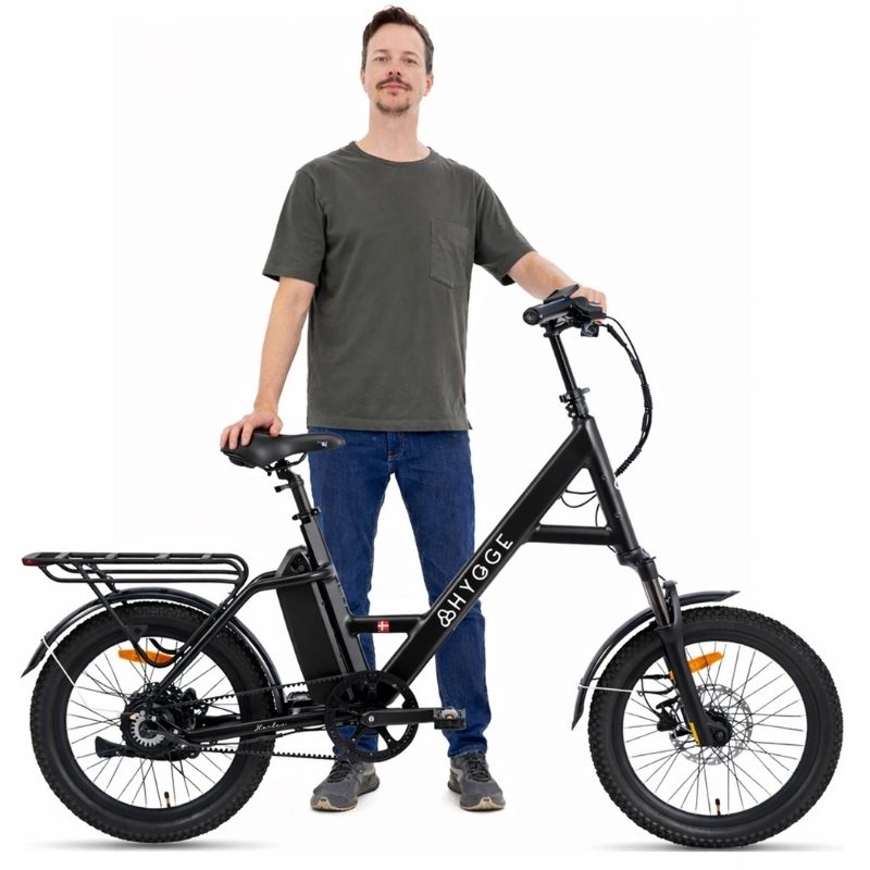 Hygge Herlev Auto Lightweight City Electric Bike 250W Charcoal Black  - Charge & Glide