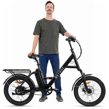 Hygge Herlev Auto Lightweight City Electric Bike 250W Charcoal Black  - Charge & Glide