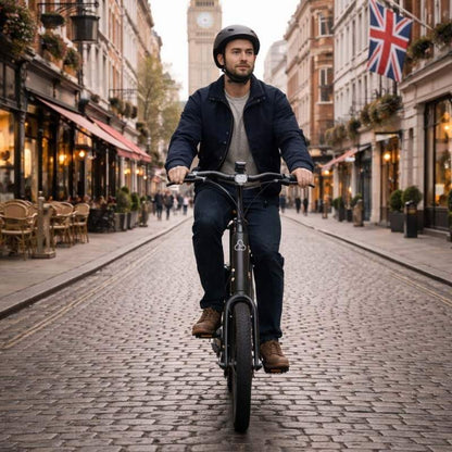 Hygge Herlev Auto Lightweight City Electric Bike 250W Charcoal Black  - Charge & Glide