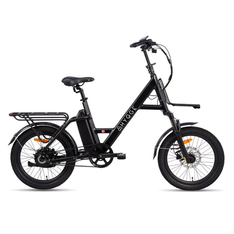Hygge Herlev Auto Lightweight City Electric Bike 250W Charcoal Black  - Charge & Glide