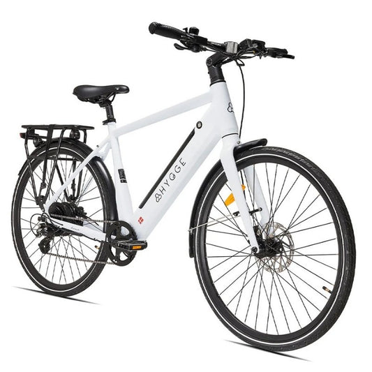 Hygge Lossø Commuter Electric Bike - 250W, Shimano 8-Speed, Ivory White