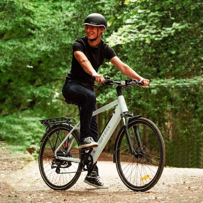 Hygge Lossø Commuter E-Bike 250W, Ivory White - Charge & Glide