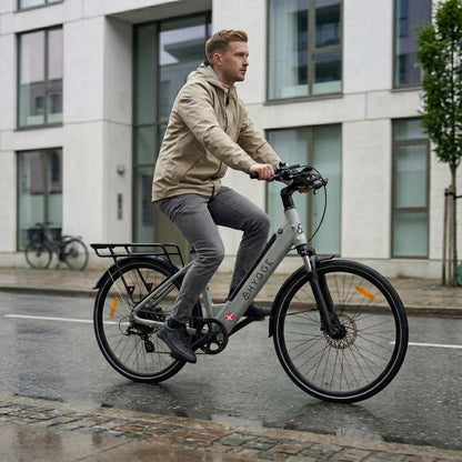 Hygge Lossø Step Step-Through Commuter E-Bike 250W, Moss Grey