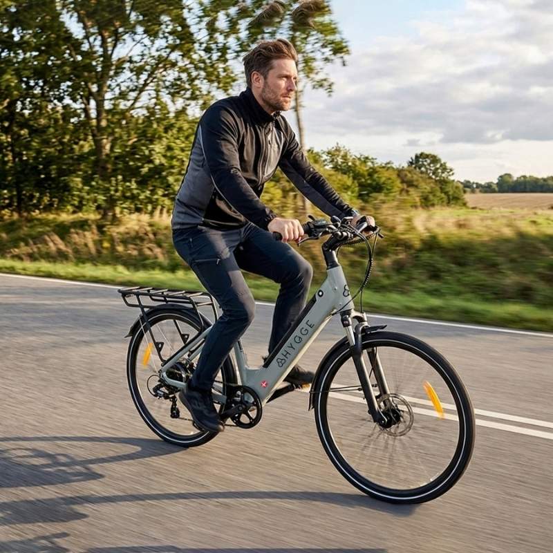 Hygge Lossø Step Step-Through Commuter E-Bike 250W, Moss Grey