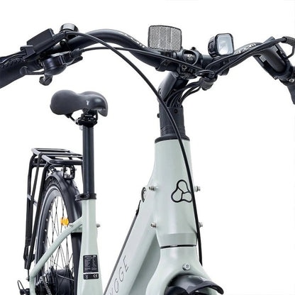 Hygge Nivø Step-Through Commuter Electric Bike - 250W, Shimano 8-Speed, Moss Grey