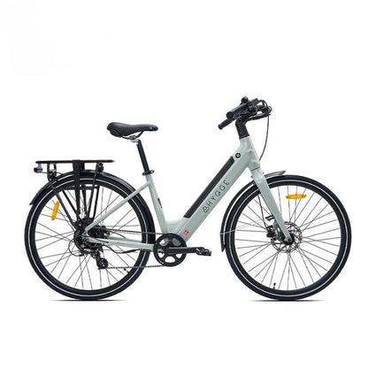 Hygge Nivø Step-Through Commuter Electric Bike - 250W, Shimano 8-Speed, Moss Grey
