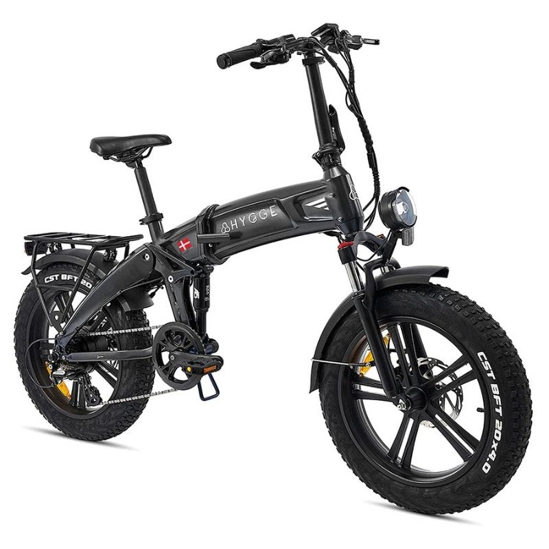 HYGGE SORØ FOLDING FAT-TYRE ELECTRIC BIKE - 250W, 80KM RANGE, SHIMANO 7-SPEED, ROYAL BLUE - Charge & Glide