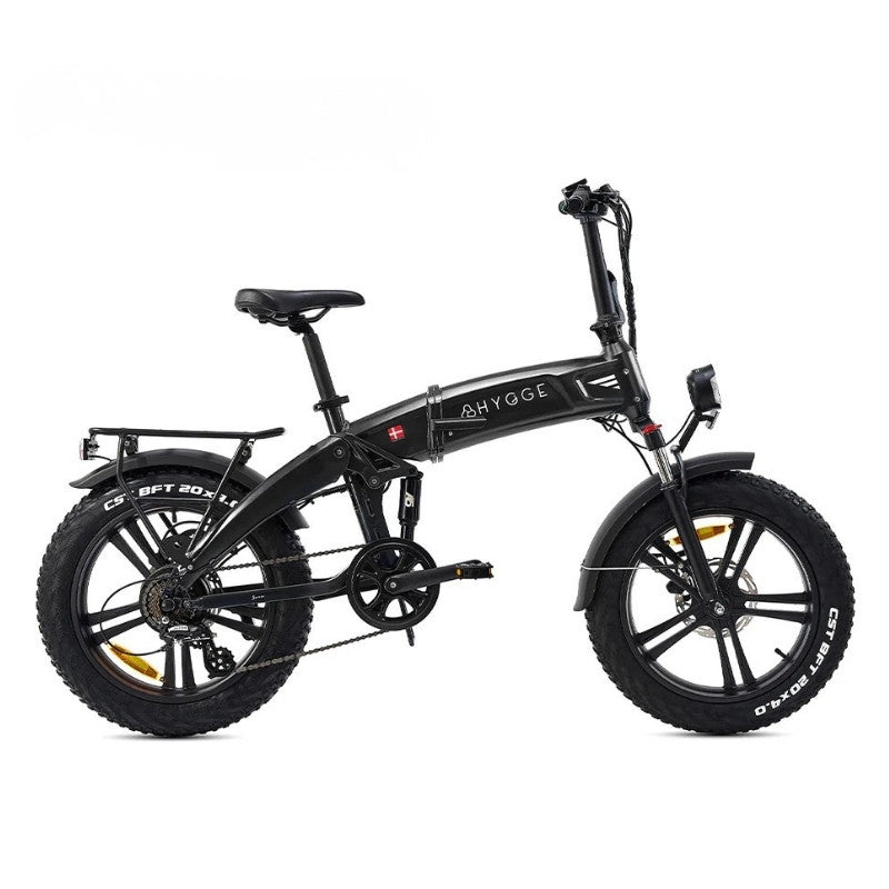 HYGGE SORØ FOLDING FAT-TYRE ELECTRIC BIKE - 250W, 80KM RANGE, SHIMANO 7-SPEED, ROYAL BLUE - Charge & Glide