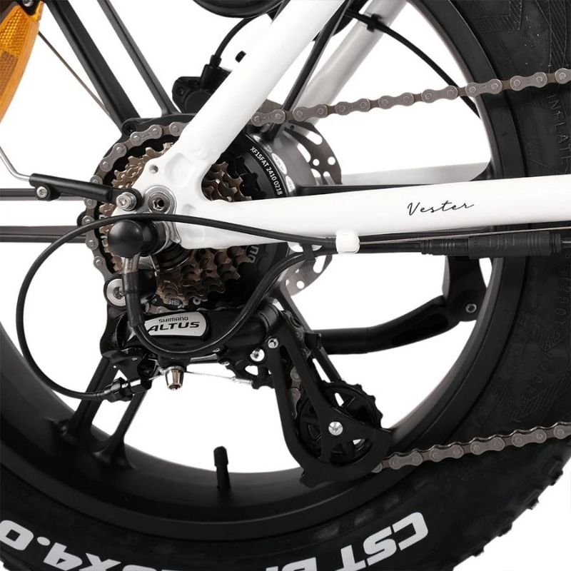 HYGGE VESTER FOLDING FAT-TYRE ELECTRIC BIKE - 250W, 80KM RANGE, SHIMANO 7-SPEED