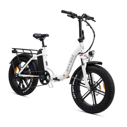 HYGGE VESTER STEP FOLDING FAT-TYRE ELECTRIC BIKE 250W | 80KM RANGE, SHIMANO 7-SPEED - Charge & Glide