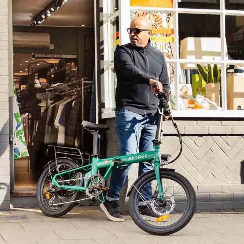 HYGGE VIRUM FOLDING ELECTRIC BIKE - 250W, ULTRA-LIGHT 18KG, 60KM RANGE, SHIMANO 8 SPEED - Charge & Glide