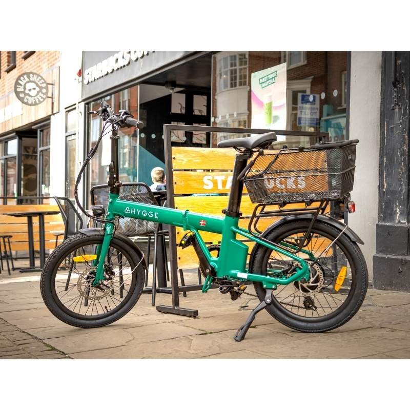 HYGGE VIRUM FOLDING ELECTRIC BIKE - 250W, ULTRA-LIGHT 18KG, 60KM RANGE, SHIMANO 8 SPEED - Charge & Glide