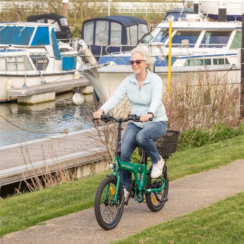 HYGGE VIRUM FOLDING ELECTRIC BIKE - 250W, ULTRA-LIGHT 18KG, 60KM RANGE, SHIMANO 8 SPEED - Charge & Glide