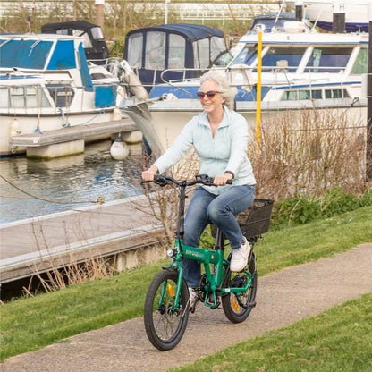 HYGGE VIRUM FOLDING ELECTRIC BIKE - 250W, ULTRA-LIGHT 18KG, 60KM RANGE, SHIMANO 8 SPEED - Charge & Glide
