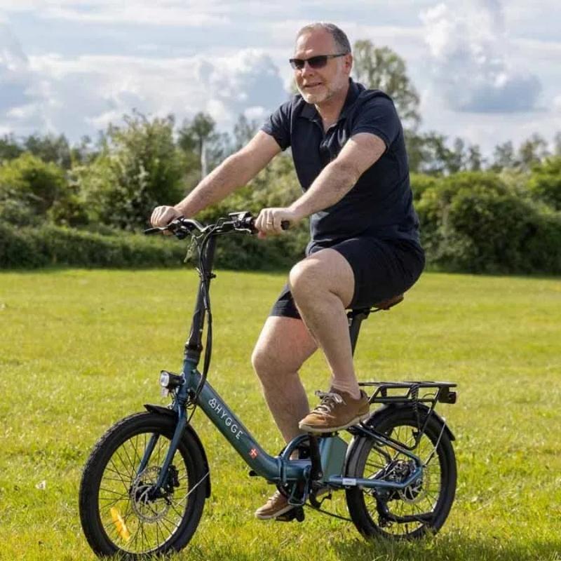 HYGGE VIRUM STEP FOLDING ELECTRIC BIKE 250W - SAPPHIRE BLUE - Charge & Glide