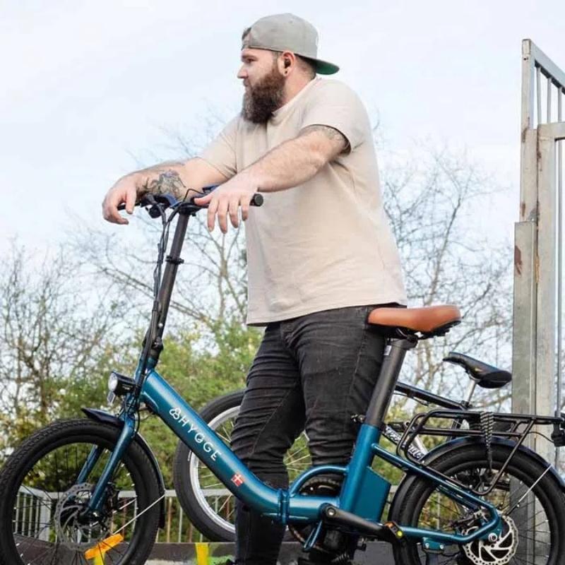 HYGGE VIRUM STEP FOLDING ELECTRIC BIKE 250W - SAPPHIRE BLUE - Charge & Glide