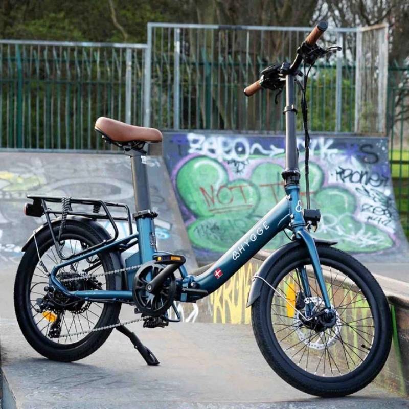 HYGGE VIRUM STEP FOLDING ELECTRIC BIKE 250W - SAPPHIRE BLUE - Charge & Glide