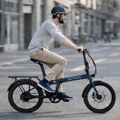 Hygge Virum Auto Folding Electric Bike 250W, Nocturne Blue  - Charge & Glide